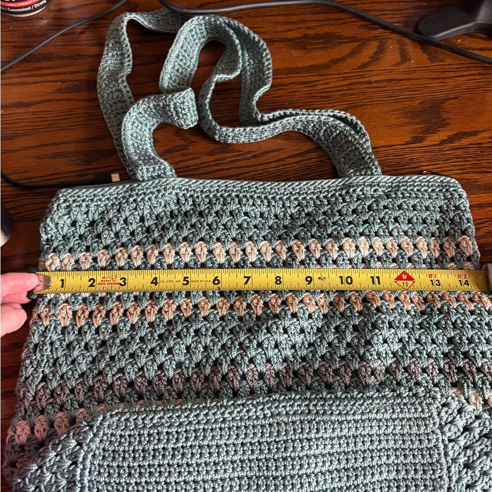 The Sak Green and Cream Crochet Tote - Picture 8 of 9